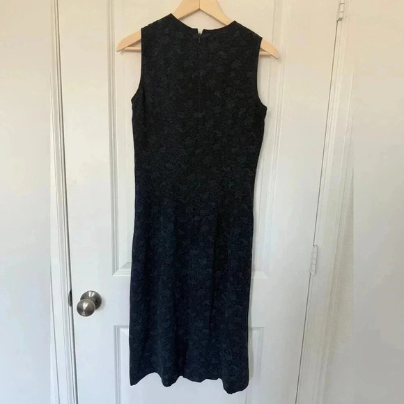 Ralph Lauren 100% Silk Black Blue Floral Print Sleeveless Maxi Dress, Size 6 - Picture 3 of 7